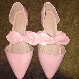 Pink Bow Flats